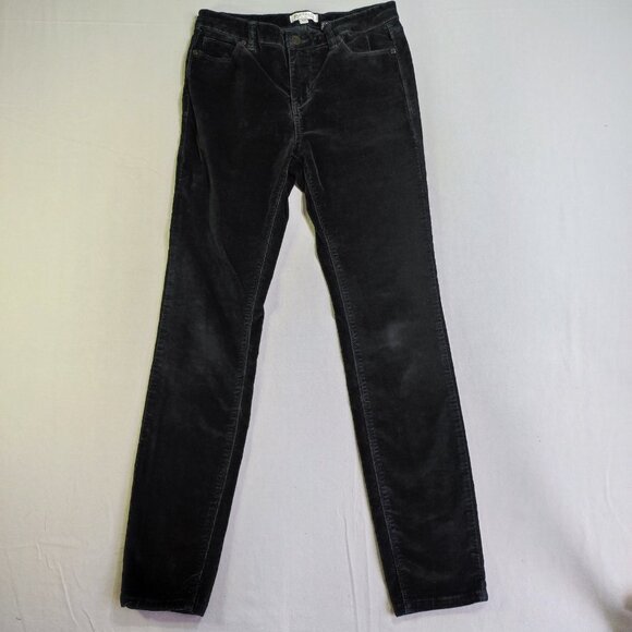 Buffalo Iron corduroy pants women's size 8X32 black mid-rise slim fit - Picture 1 of 11